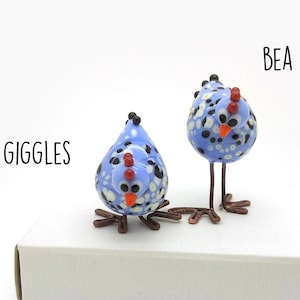 Glas Miniatur Hühner Duo Sammlerstücke Ostern Dekoration Miniatur Figuren Bauernhof Tiere Nutztier Küken Hochzeit Gastgeschenk