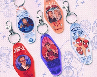 Avengers Retro Motel Keychains