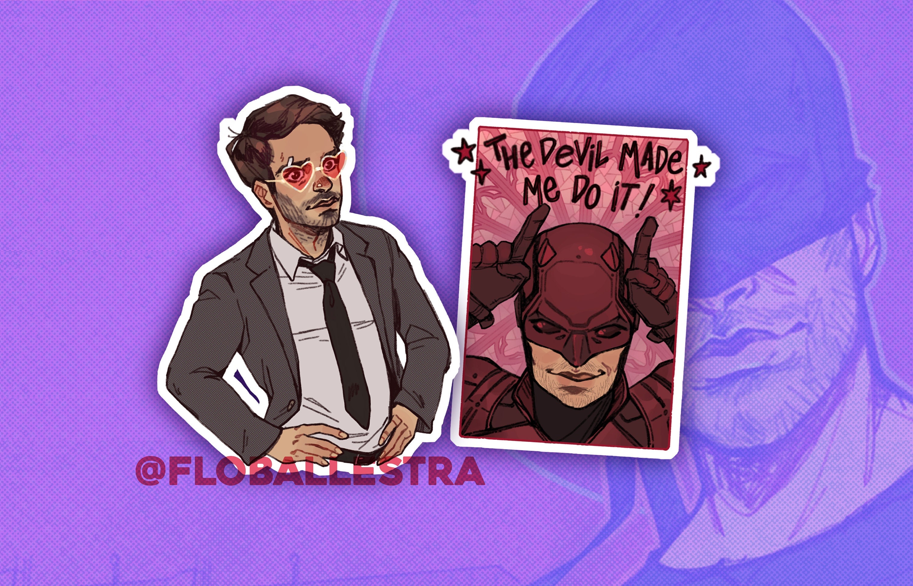 DAREDEVIL STICKERS // Matt Murdock Sticker Pack Etsy