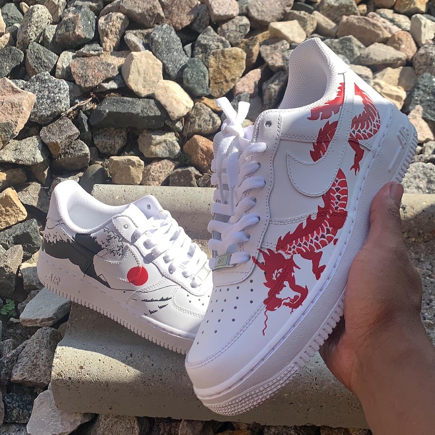 Custom Japanese Dragon Air Force 1s | Etsy