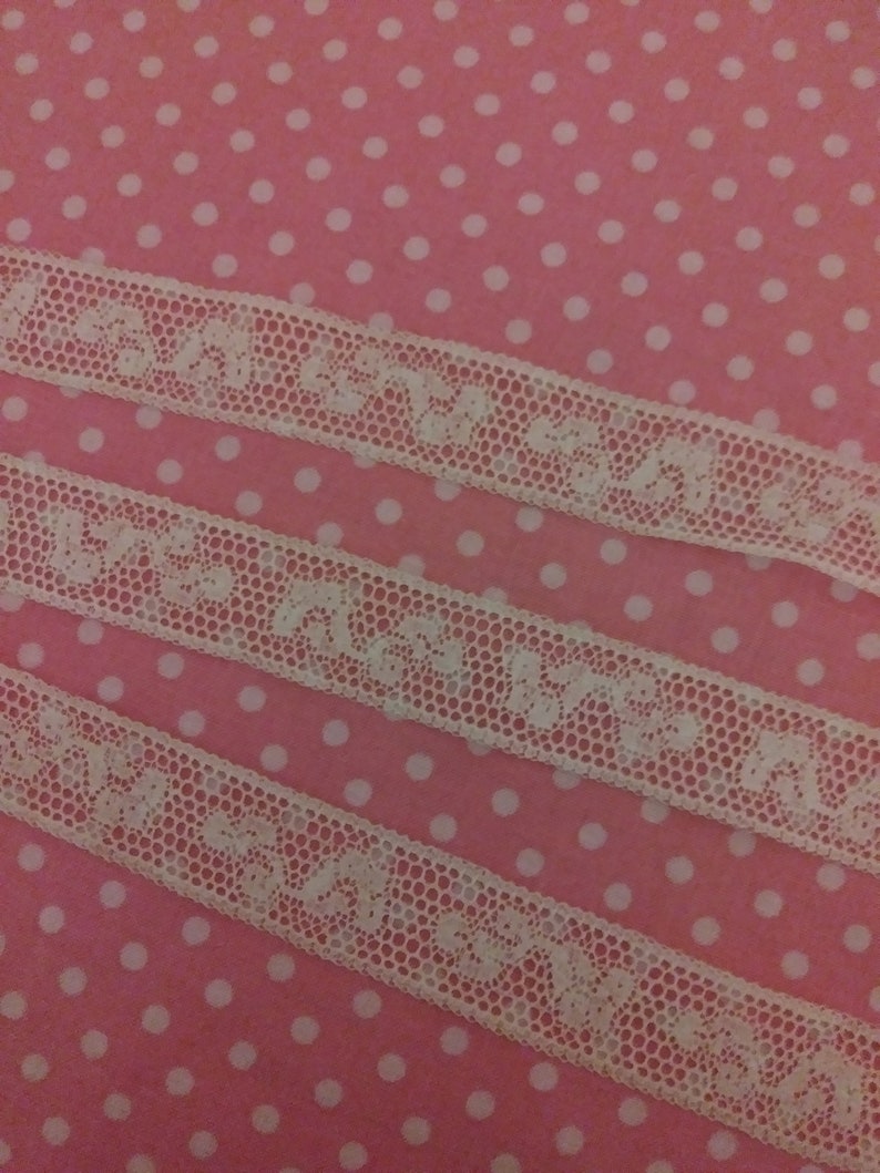 Vintage Floral Mesh Insertion Lace 34 Wide