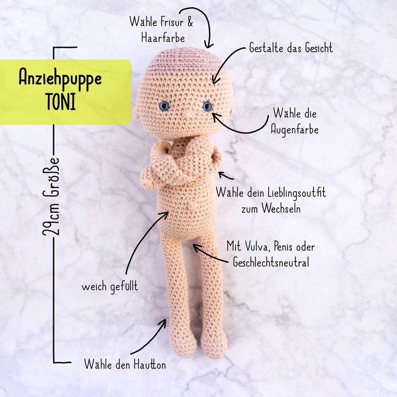 eBook: Crochet dress-up doll Toni girl & boy image 2