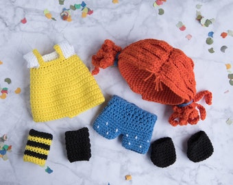 eBook: Tenue "Toni Knee Stocking" pour poupée à habiller Toni - Crochet Amigurumi