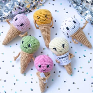 Nice Cream - Eiscreme Häkel Kawaii - niedliches Häkelamigurumi zum Kuscheln
