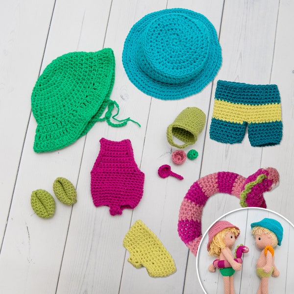 eBook: Outfit "Summer Outfit" for dress-up doll Toni - Crochet Amigurumi