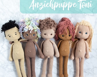 eBook: Poupée à habiller au crochet Toni fille et garçon