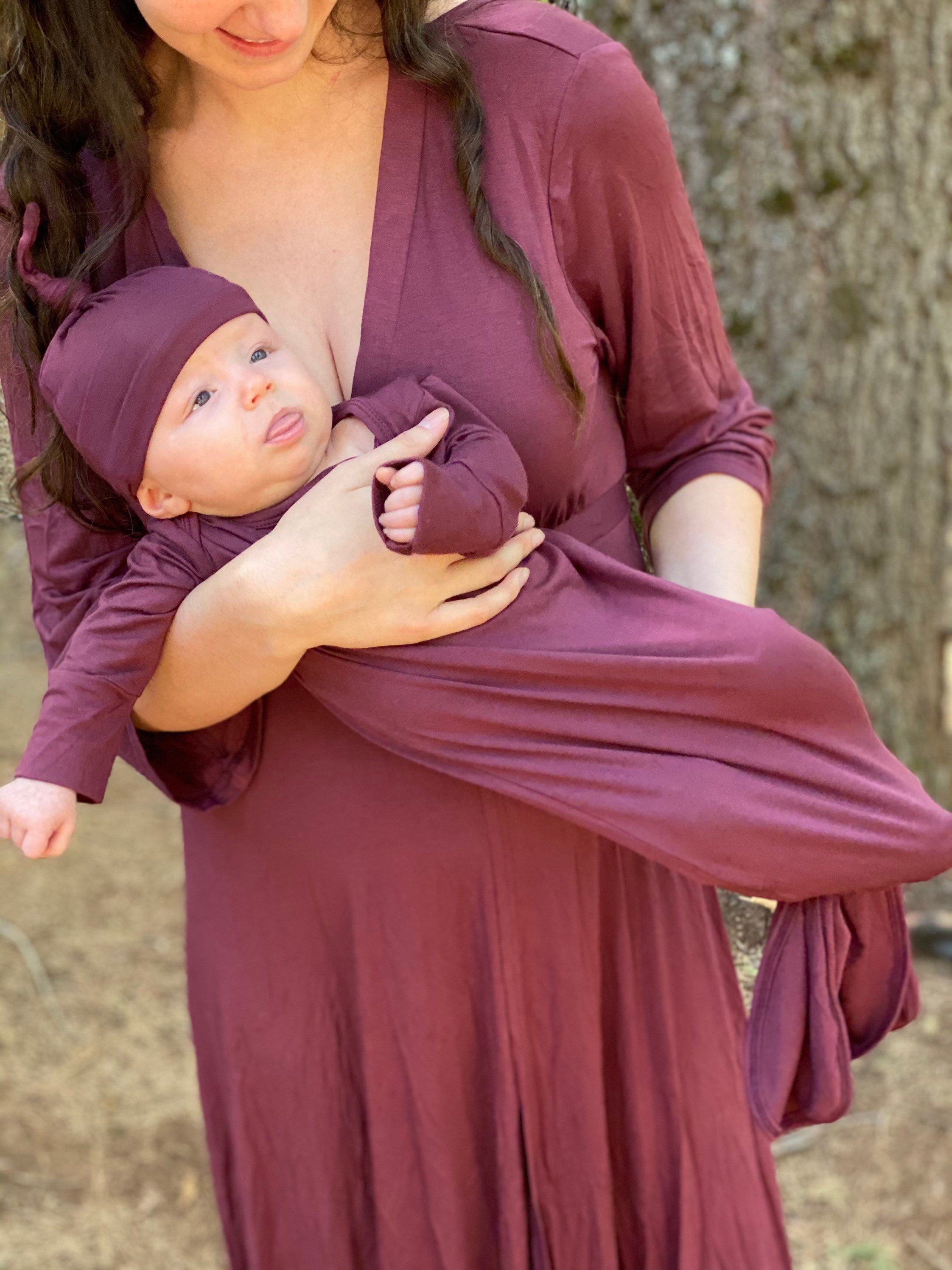 Infant Knot Gown and Hat Set