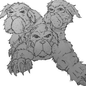 Cerberus Digital image (Ideal for T-shirts)