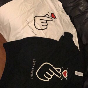 BTS Finger Heart Tee // Love Yourself LYS Korean Inspired image 3