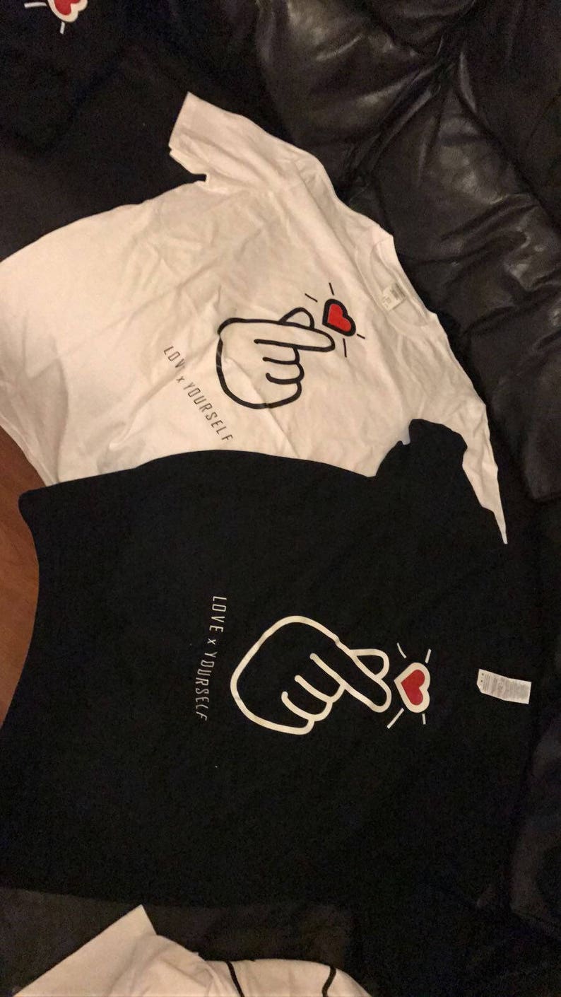 BTS Finger Heart Tee // Love Yourself LYS Korean Inspired image 3