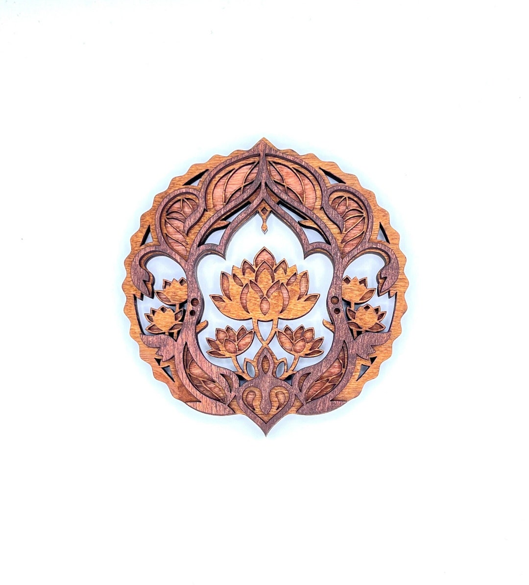 Lotus Flower 3 Layer Wood, Lotus Flower, Lotus, Lotus Flower Wall Art