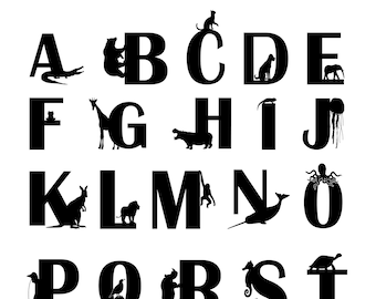 Download Animal Alphabet Svg Etsy