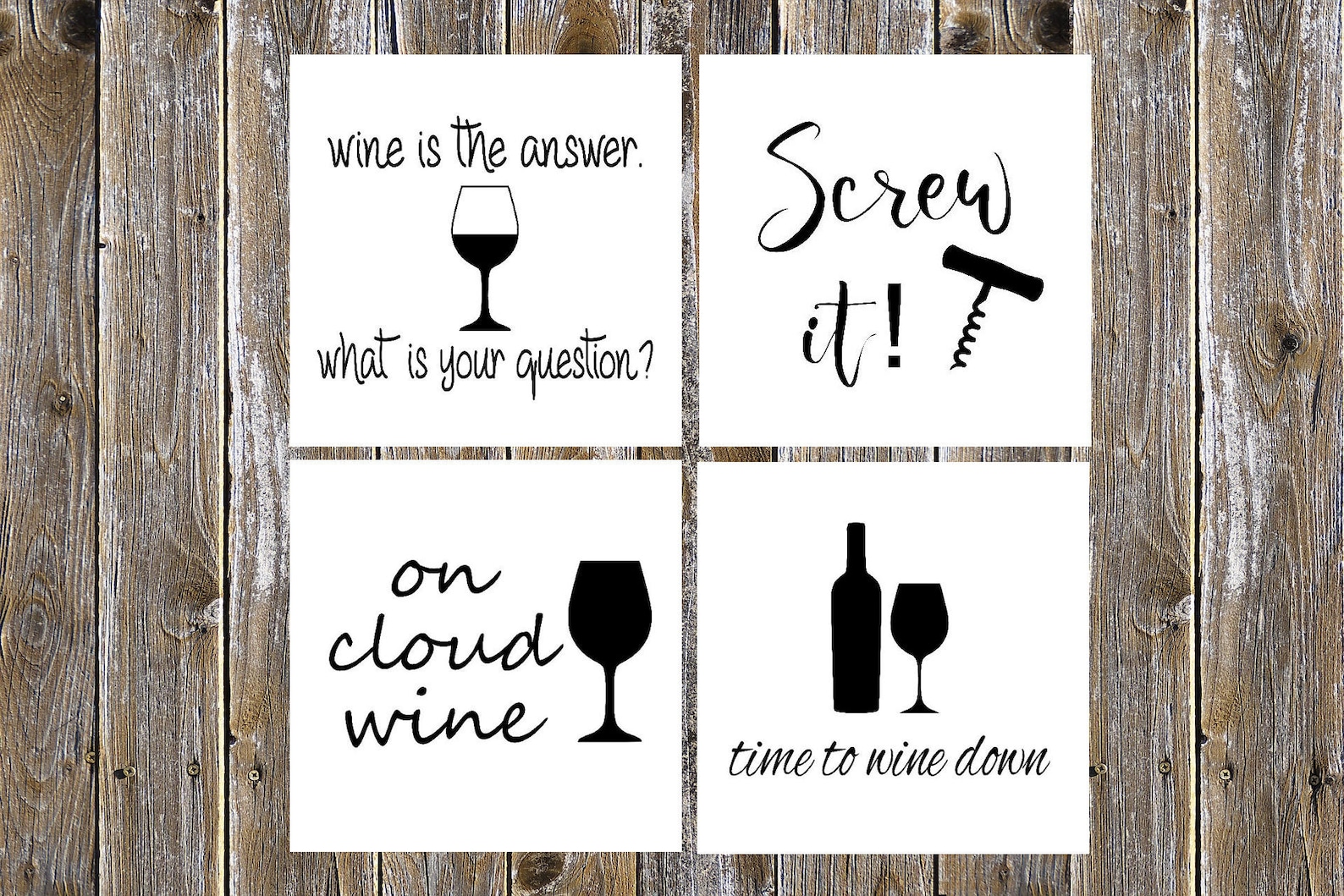 Wein Sprüche 2 SVG Satz von 4 Kommerzielle Nutzung Etsy.de