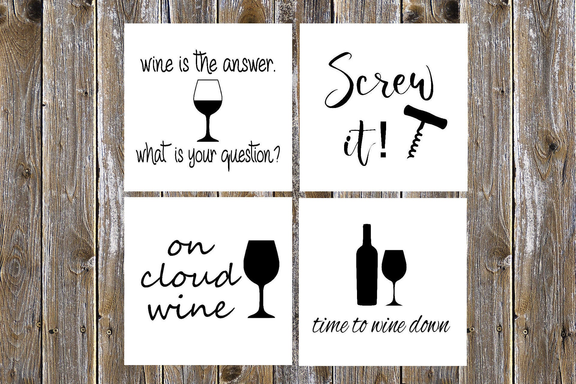 Wein Sprüche 2 SVG Satz von 4 Kommerzielle Nutzung Etsy
