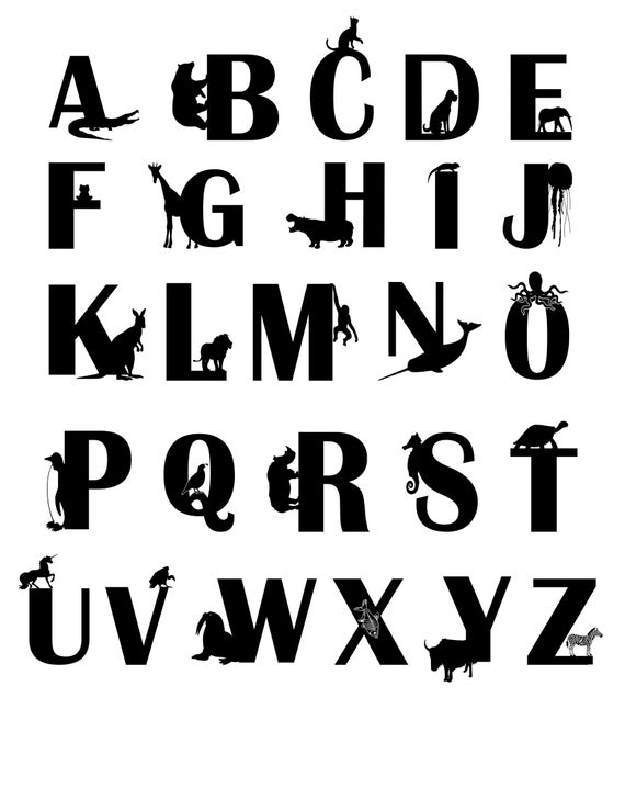 Download Animal Alphabet Svg Commercial Use Etsy