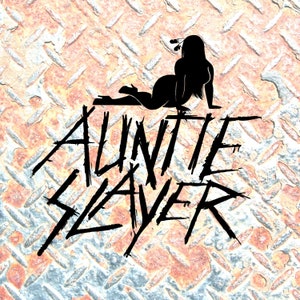 T-shirt in vinile Auntie Slayer divertente download di arte digitale indigena nativa