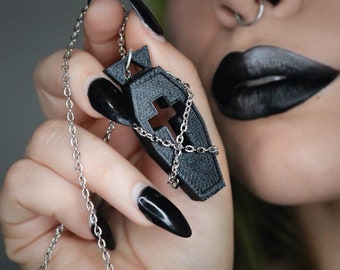 Locked Away Coffin Style Necklace with Chain