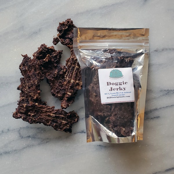 Didi's Dog Treats - Doggy Beef Jerky - 2.5 oz - Fresh Made Handcrafted Artisan Pet Treats - Made in Rowlett, TX