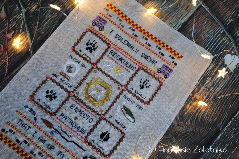 Harry Potter Sampler Cross Stitch Pattern 