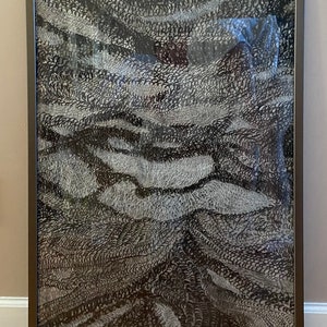Large Black and White Charcoal Drawing - Unframed