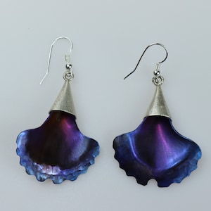 titanium earrings &quot;gingko&quot;