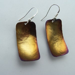 earrings made of titanium and silver