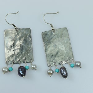 titanium earrings &quot;rectangle&quot;