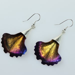 titanium earrings &quot;gingko&quot;