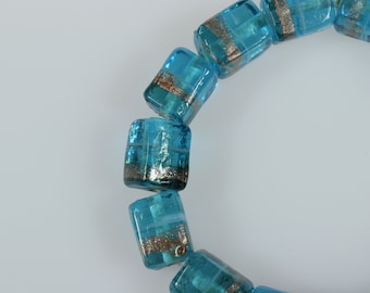 murano bracelet  in " aqua-turguoise"