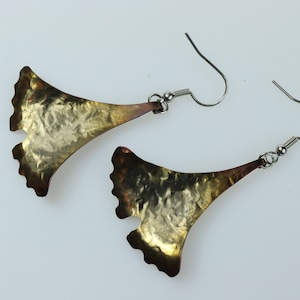 titanium earrings &quot;ginkgo&quot;