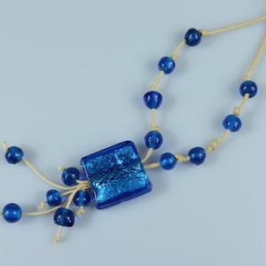 Murano glass necklace in &quot;aqua - turquoise&quot;