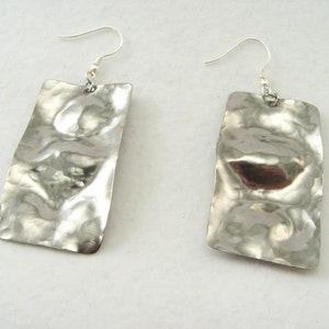 titanium earrings &quot;rectangle&quot;
