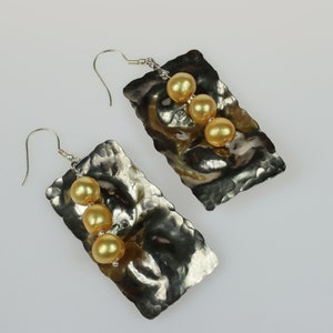 titanium earrings &quot;rectangle&quot;