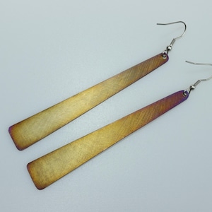 titanium earrings &quot;almost triangle&quot;