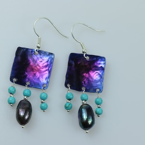 titanium earrings &quot;square&quot;
