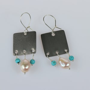 titanium earrings &quot;square&quot;