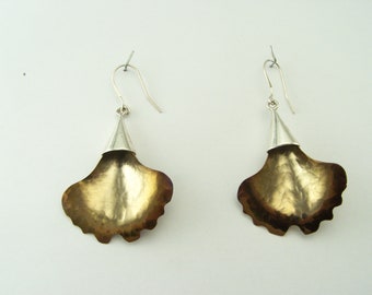 pendientes de titanio "gingko"