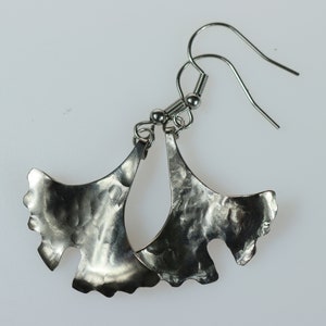 titanium earrings &quot;ginkgo&quot;