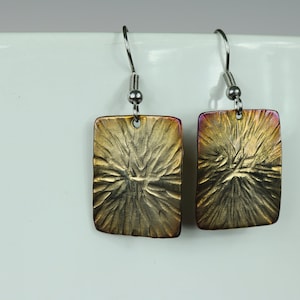 titanium earrings &quot;rectangle&quot;