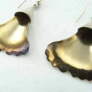 titanium earrings &quot;gingko&quot;