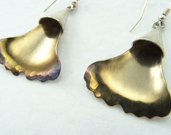 pendientes de titanio "gingko"