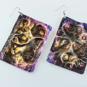 titanium earrings &quot;big rectangle&quot;