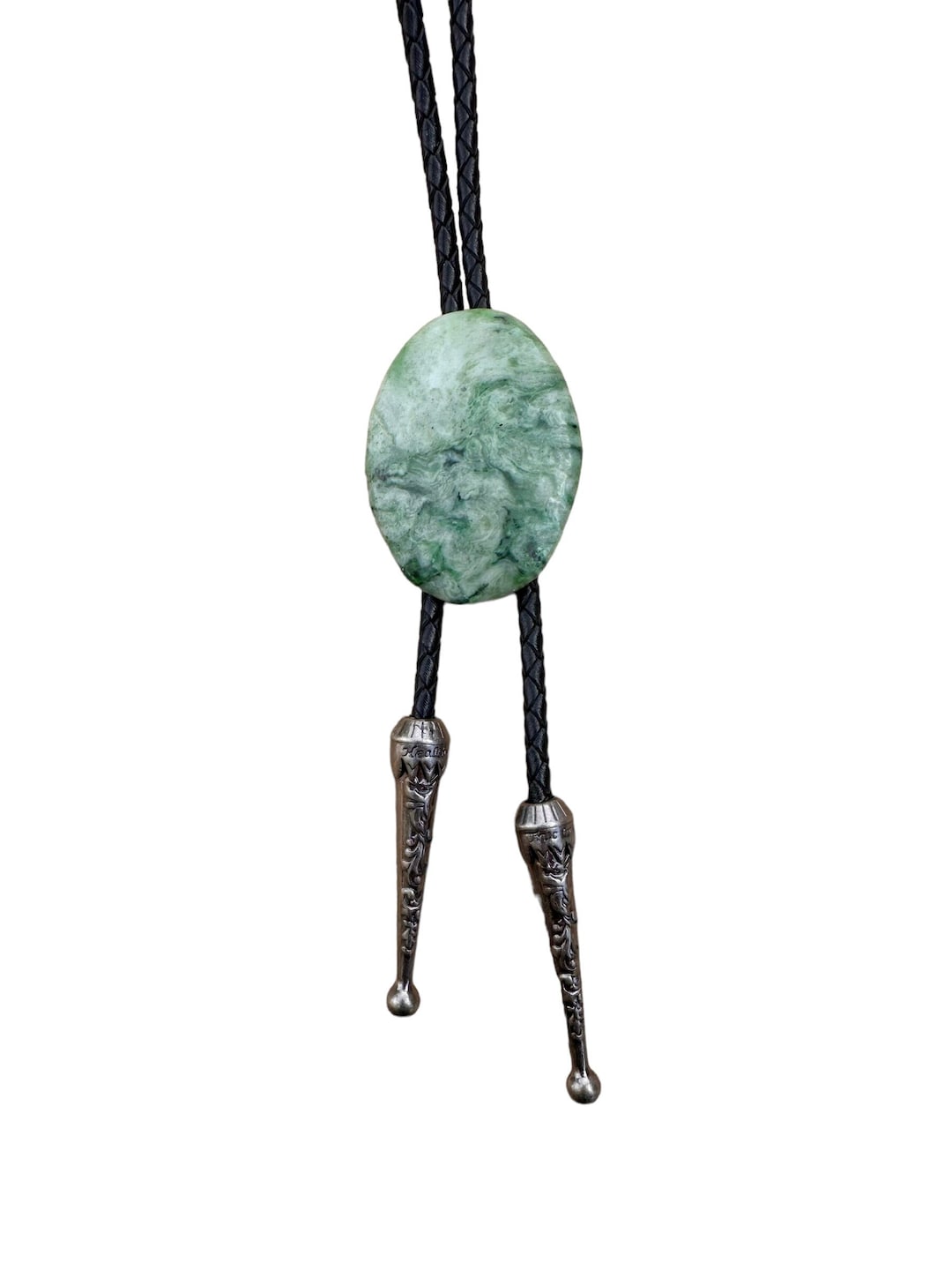 Vintage Western 3D Deer Wedding Bolo Tie - Antique Silver, Leather Cord, Adjustable Slide - View #2