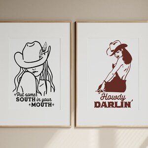 Cowgirl Quote Wall Art Minimalist Western Art Print Southern Cowgirl ...