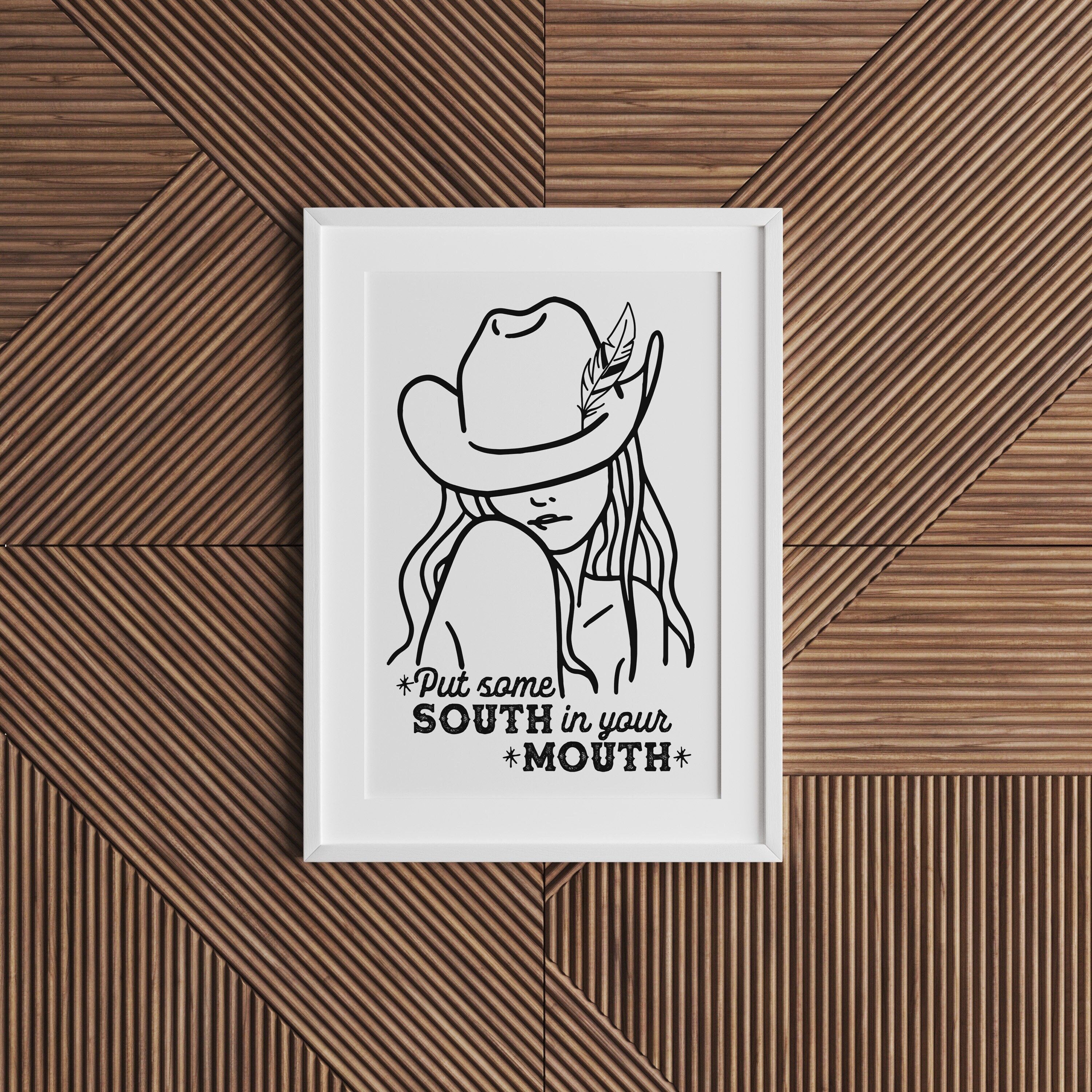 Cowgirl Quote Wall Art Minimalist Western Art Print Southern Cowgirl ...