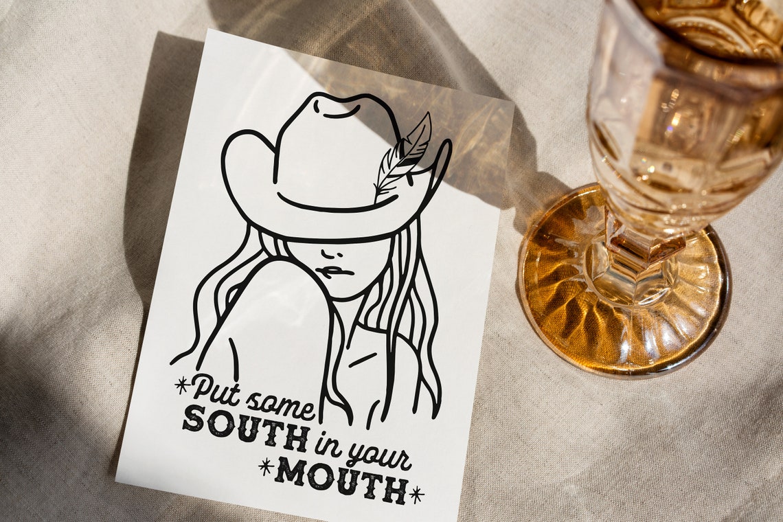 Cowgirl Quote Wall Art Minimalist Western Art Print Southern Cowgirl ...