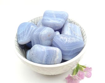 Chalcedony tumbled stone, various sizes
