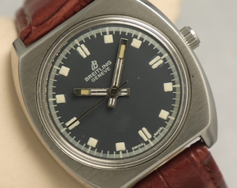 Vintage Breitling Geneve 17 Juwelen Handaufzug Schweizer Uhrwerk Uhr.