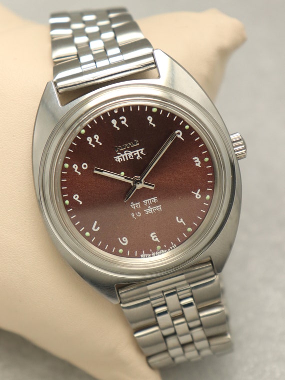 Vintage HMT Kohinoor Para Shock 17 Jewels Hand Winding Men s Watch HMT Watch HMT Kohinoor Brown Color Men s Watch. Etsy Canada