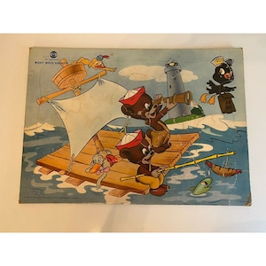 1957 CBS Television, Mighty Mouse Playhouse Vintage Puzzle Terrytoons Twin Bears